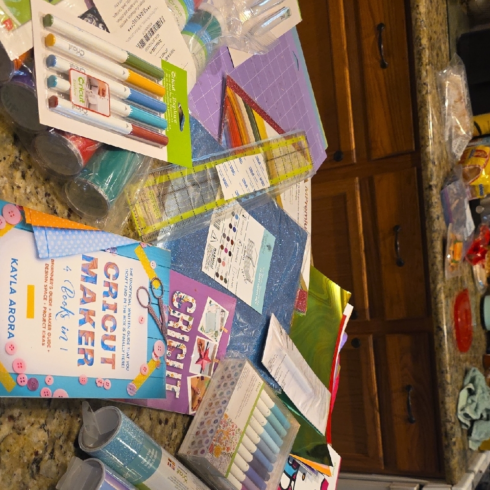 Cricut Craft Supplies Bundle in Purple, Blue, Green, Yellow